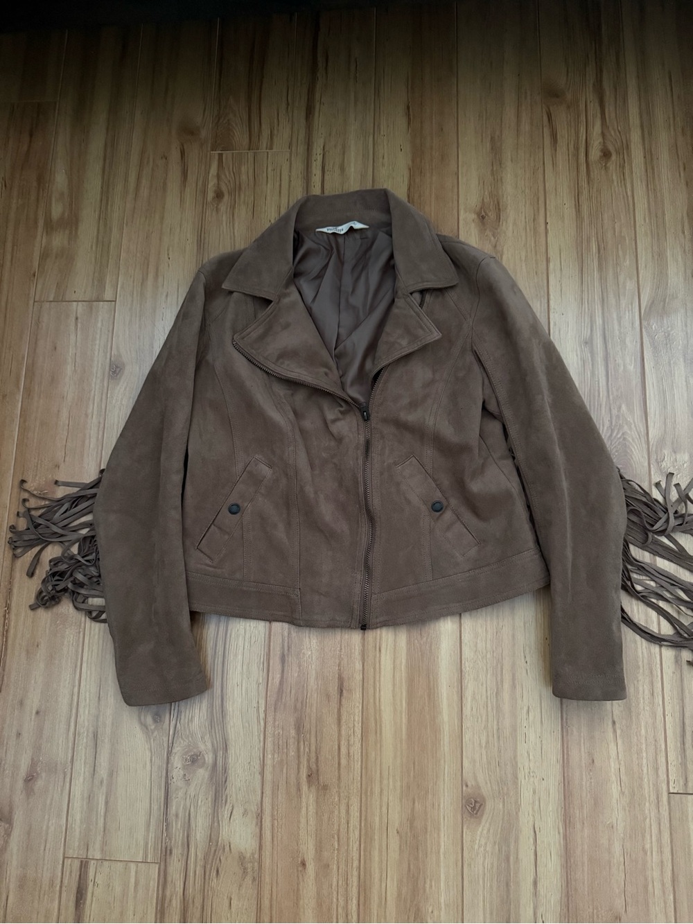 Hollister Faux Suede Fringed Jacket